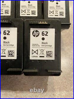 10 Empty HP 62 Tri-color ink (3) and (7) Black Ink Cartridge Empty Printer Cart