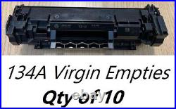 10 Virgin Genuine Empty HP 134A Laser Toner Cartridges FREE SHIPPING W1340A