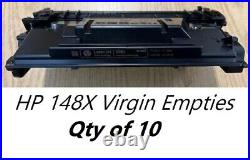 10 Virgin Genuine Empty HP 148X Laser Toner Cartridges FREE SHIPPING W1480X