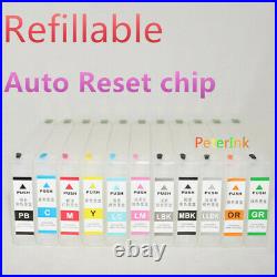 11 Empty Refillable Ink Cartridge for Stylus Pro 4900 4910 Printer T653 653