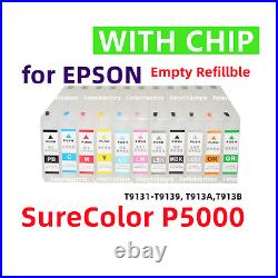 11 Empty Refillable Ink Cartridge for SureColor SC P5000 Printer T913 913