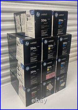 11x NEW Factory Genuine HP 504X 504A Toner Cartridges Black Boxes