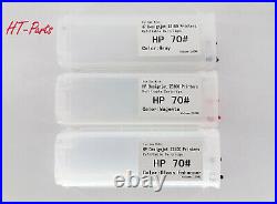 12 Packs Empty Refillable ink cartridge Kit for HP 70 DesignJet Z3100 280ml