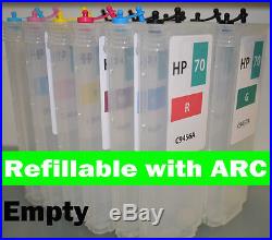 12 empty compatible refillable cartridge for HP Z3200 HP 70 INK CARTRIDGES ARCs