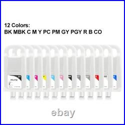 12Color PFI-1700 Empty Ink Cartridge With Chip For Canon PRO-2000 4000 6000