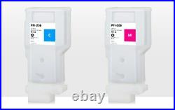 12Color PFI-206 Refillable Ink Cartridge With Chip For Canon iPF6400 6400S i6450