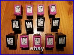 13 Empty HP 65 XL 65XL Black & Tri Color Ink Cartridges Used Printer Cartridges