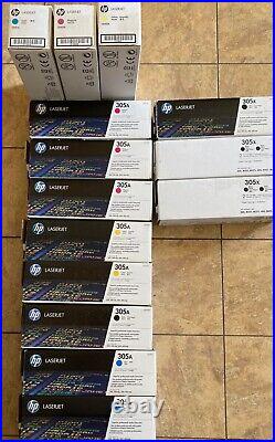 14 Empty HP Toner Cartridges Virgin 305a, 305x Ce410x/ce410a/ce411a/ce412a/ce413a