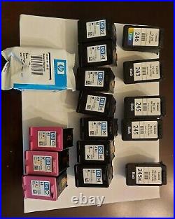17 Empty Virgin Ink Cartridges Mix of Canon 243, 244, 245, 245X, 246 and HP 61
