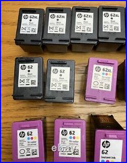 18 Empty HP Ink Cartridges (11) 62XL Black (2) 62 B (2) 62xl color (3) 62 Color