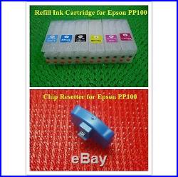 1x Refillable Ink Cartridge Epson PP100 PP100AP PP100II PP50 with Chip Resetter