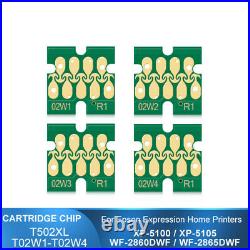 2(4pc/set) T502XL Ink Cartridge Chip For Epson XP-5100 5105 WF-2860DWF WF2860