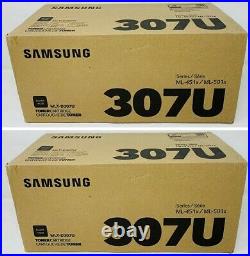 2 Genuine Samsung MLT-D307U Toner Cartridges 4512DN 5010ND 5012ND 307U OPEN BOX