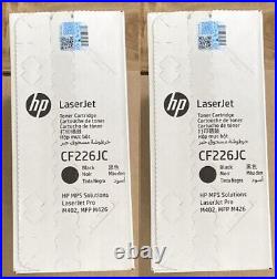 2 Genuine UNUSED HP CF226JC Toners Never Put Into a Printer 26X NO BX NO TUB