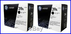2 NEW Genuine Factory Sealed HP 39A Toner Cartridge Black Packaging Q1339A