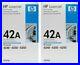 2-NEW-Genuine-Factory-Sealed-HP-42A-Toner-Cartridge-Blue-Wht-Packaging-Q5942A-01-qhfm