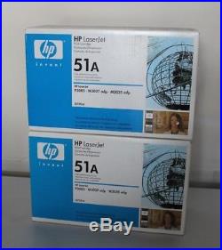 2 New FACTORY SEALED Genuine HP 51A Laser Toner Cartridges Q7551A