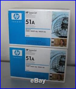 2 New FACTORY SEALED Genuine HP 51A Laser Toner Cartridges Q7551A