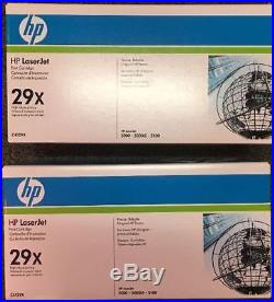2 New Factory Sealed Genuine HP 29X Laser Cartridges White and Blue Box