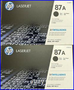 2 New Genuine FACTORY SEALED HP 87A Laser Toner Cartridges CF237A Black Boxes
