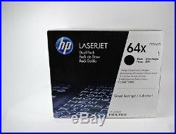 2 New Genuine Fact Sealed HP 64X Laser Toner Cartridges in a DUAL PACK CC364XD