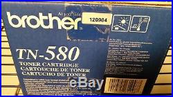 2 New Genuine Factory Sealed Brother TN-580 Toner Cartridges TN580