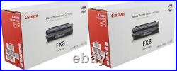 2 New Genuine Factory Sealed Canon FX8 Black Toner Cartridges