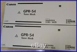 2 New Genuine Factory Sealed Canon Gpr-54 Black Toner Cartridges