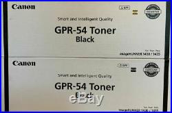 2 New Genuine Factory Sealed Canon Gpr-54 Black Toner Cartridges