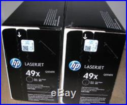 2 New Genuine Factory Sealed HP 49X Laser Toner Cartridges Q5949X Black Boxes
