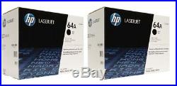 2 New Genuine Factory Sealed HP 64A Laser Toner Cartridges New Black Packaging