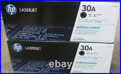 2 New Genuine Factory Sealed HP CF230A Laser Toner Cartridges 30A Black Box