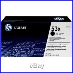 2 New Genuine HP 53X Laser Cartridges Toner Printer-Tested 100% Toner NO BOX