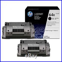 2 New Genuine HP 64X Laser Cartridges OPEN BOX SEALED BAG DUAL PACK