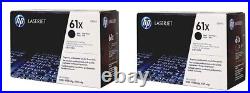 2 New Genuine OEM HP 61X Laser Cartridges in the New Style Black Boxes