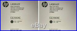 2 New Genuine Original Factory Sealed HP CE390XC Laser Toner Cartridges 90X