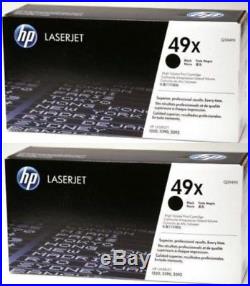 2 New OEM Genuine Factory Sealed HP 49X Laser Toner Cartridges Black Box Q5949X