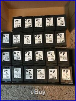 (23) Empty HP 63 Black Ink Cartridges HP 63 Black Never Refilled Virgin OEM