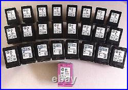 25 Hp61 Empty Ink Cartridges All Virgin Never Refilled 1 Color & 24 Black