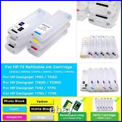 280ML For HP72 Empty Ink Cartridge For HP T610 T770 T790 T795 T1100 T2300 T1120