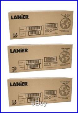 3 Factory Sealed Genuine Lanier Type 100 Toner Cartridges EDP 430363