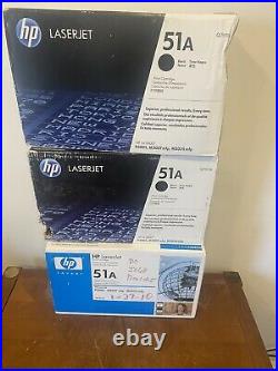 3 Genuine HP 51A Laser Cartridges Black Details in the Boxes