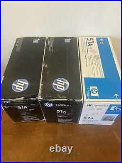 3 Genuine HP 51A Laser Cartridges Black Details in the Boxes