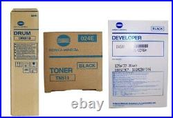 3 Genuine Sealed Konica Minolta DV511 Developer DR510 Drum Unit TN511 Toner