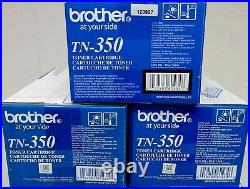 3 New Genuine Factory Sealed Brother TN-350 Toner Cartridges TN350