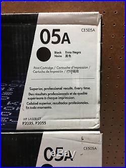 3 New Genuine Factory Sealed HP 05A Toner Laserjet Print Cartridges CE505A Black