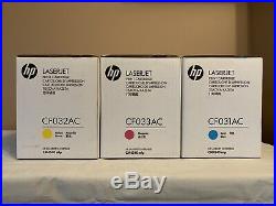 3 New Genuine HP CF031AC CF032AC CF033AC 646A Cartridge Sealed Boxes