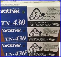 3 New Genuine OEM Factory Sealed Brother TN-430 Toner Cartridges