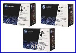 3 New Genuine OEM HP 61X Laser Cartridges in the New Style Black Boxes