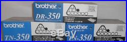 3 Total New Genuine Sealed Brother TN-350 Laser Toners & DR-350 Imaging Drum